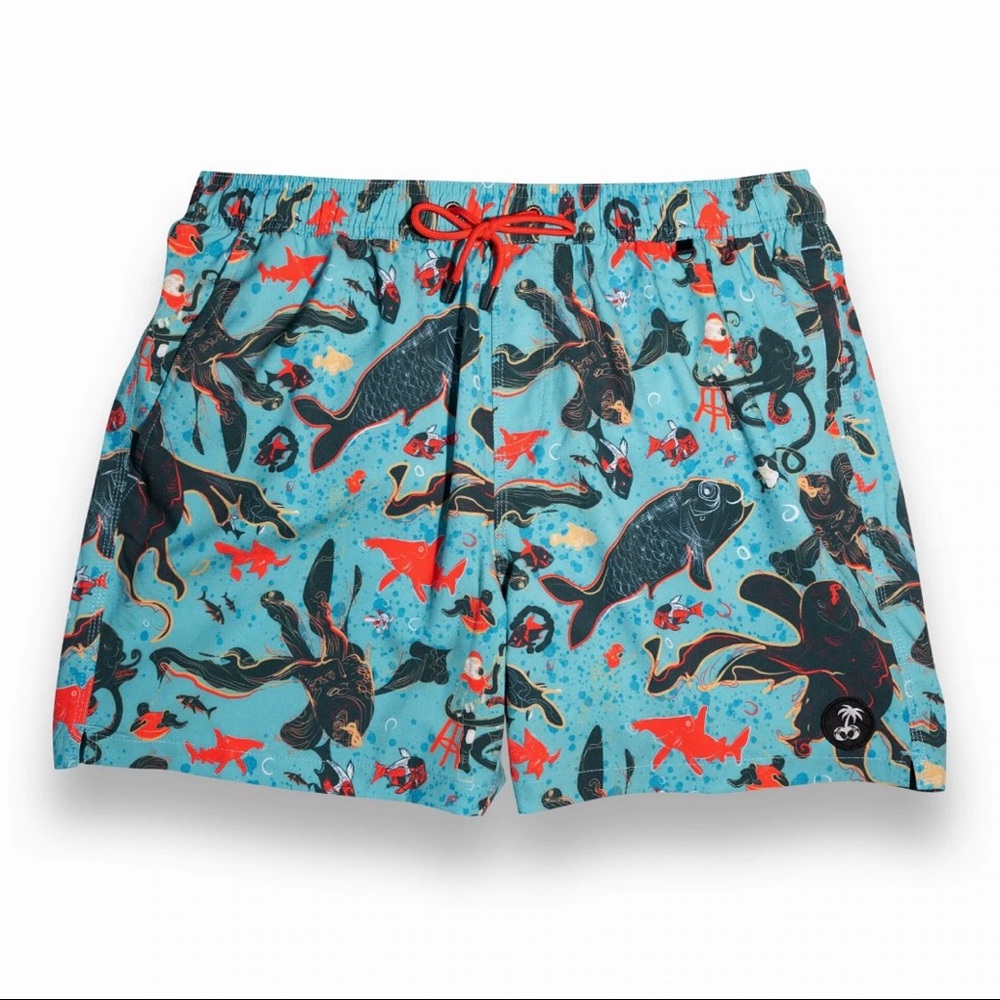 BALLS BEACHWEAR BY BARSTOOL Dive School Swim Trunks SMALL NWT